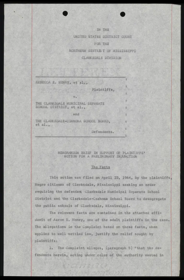 Memorandum Brief in Support of Plaintiffs' Motion for a Preliminary Injunction preview
