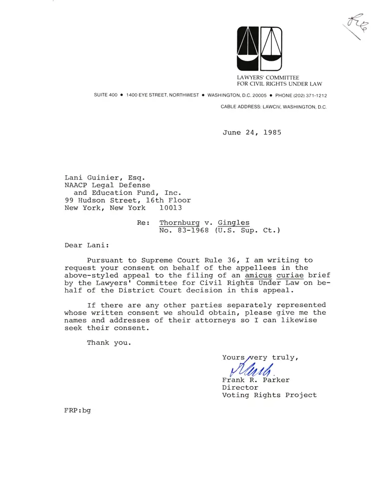 Correspondence from Parker to Guinier preview