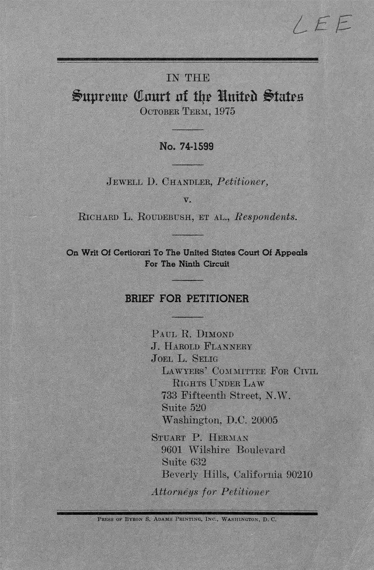 Chandler v. Roudebush Brief for Petitioner preview