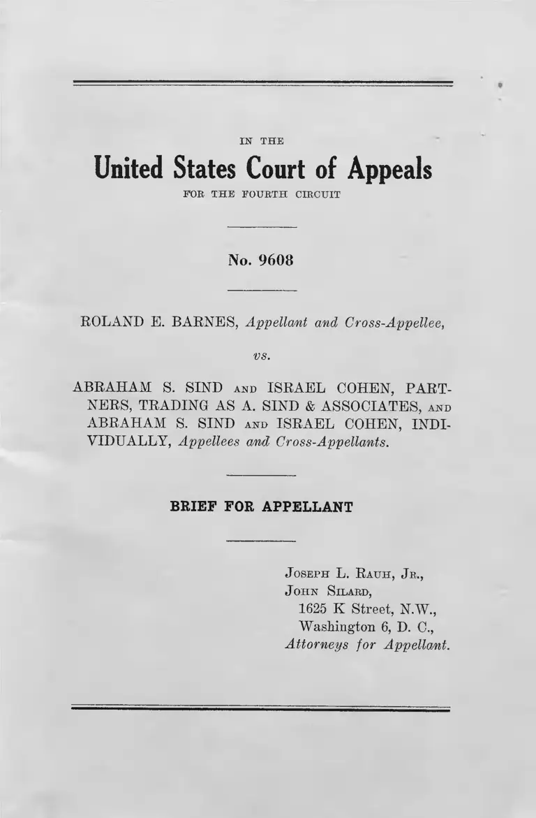 Barnes v. Sind Brief for Appellant preview