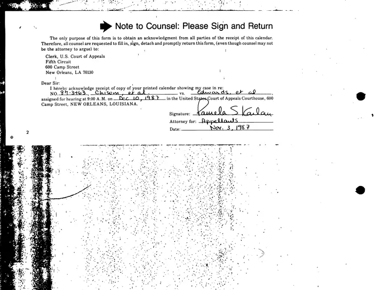 Note to Counsel preview
