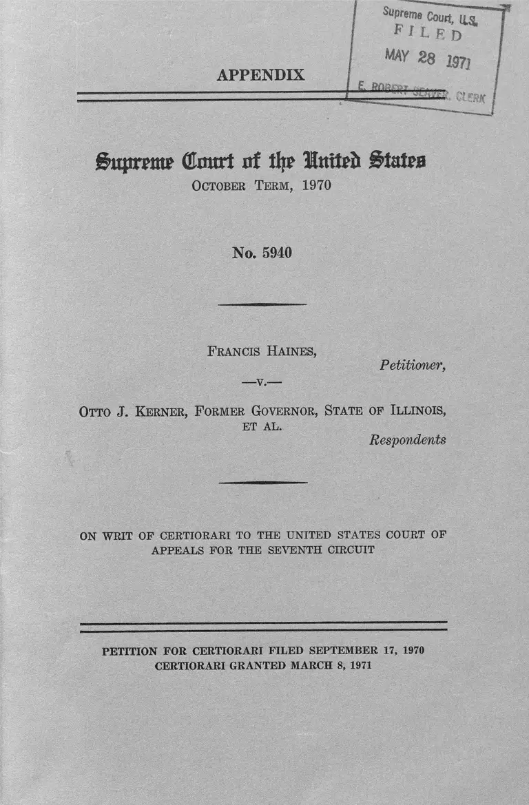 Haines v. Kerner Appendix preview