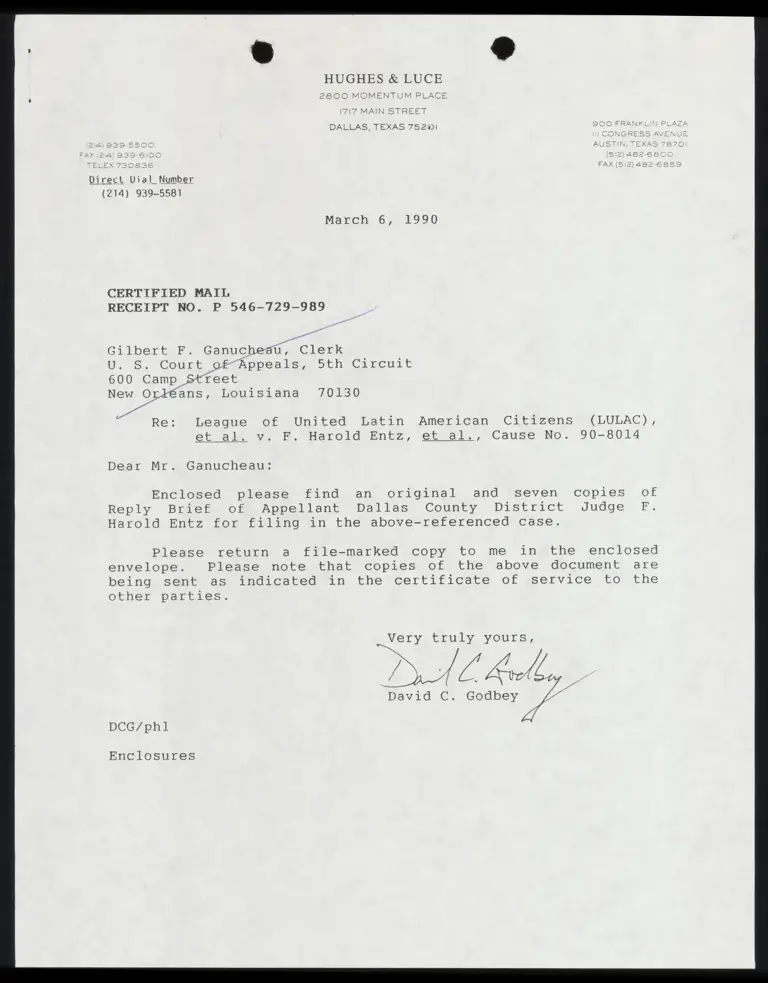 Reply Brief of Appellant Dallas County District Judge Entz preview