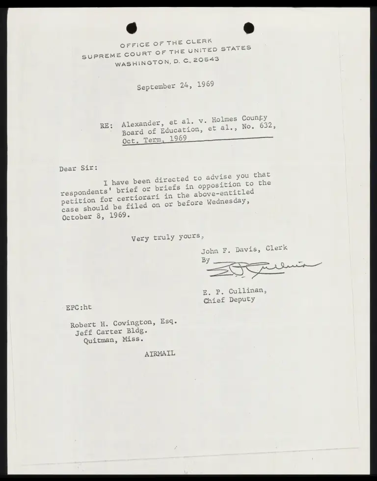 Letter from Court RE: Filing Date preview