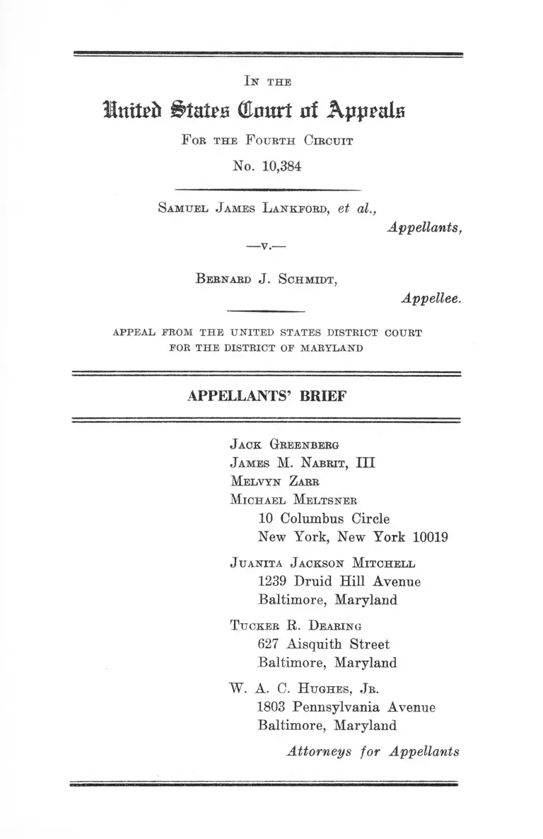 Lankford v. Schmidt Appellant's Brief preview