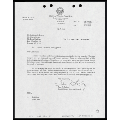 Correspondence from Lani Guinier to James Kellogg, William Quigley, and Steven Scheckman Re: Major v. Treen preview