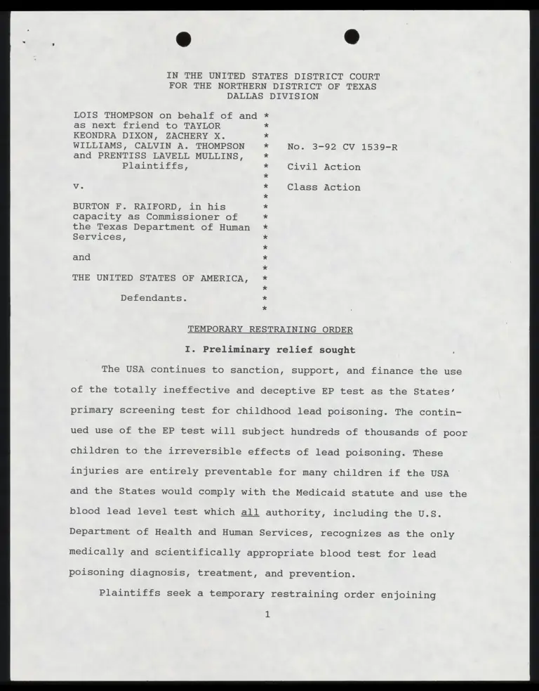 Temporary Restraining Order preview