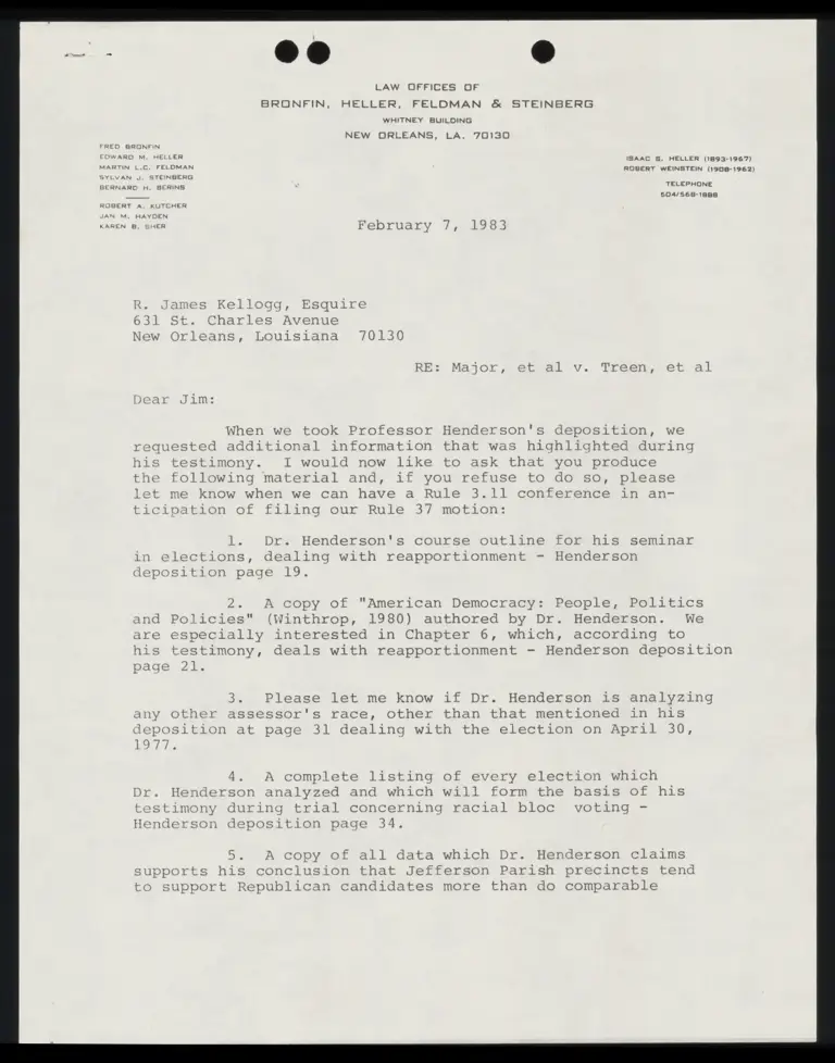 Correspondence from Feldman to Kellogg preview