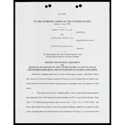 Motion for Divided Argument and Response to Motion as Amicus Curiae for Divided Argument and to Participate in Oral Argument with Certificate of Service preview