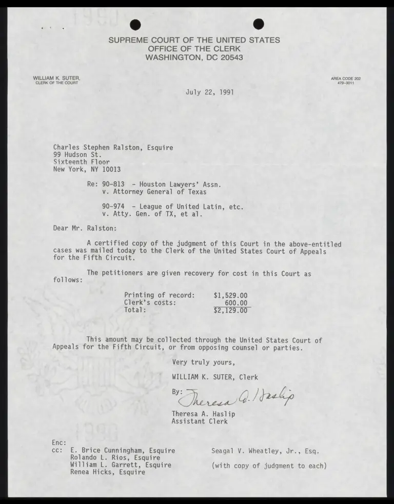 Order for Recovery Costs preview