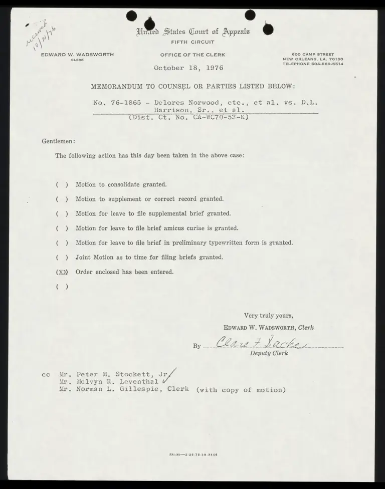 Order Granting Motion for Leave preview