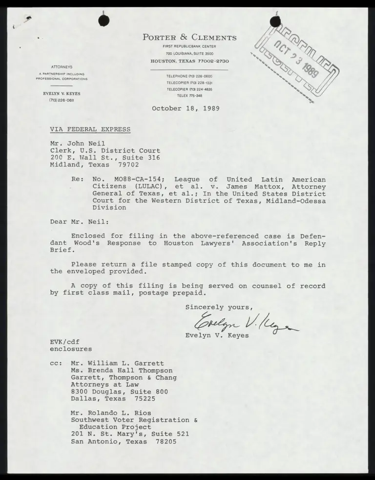 Defendant Wood's Response to Houston Lawyers' Association's Reply Brief preview