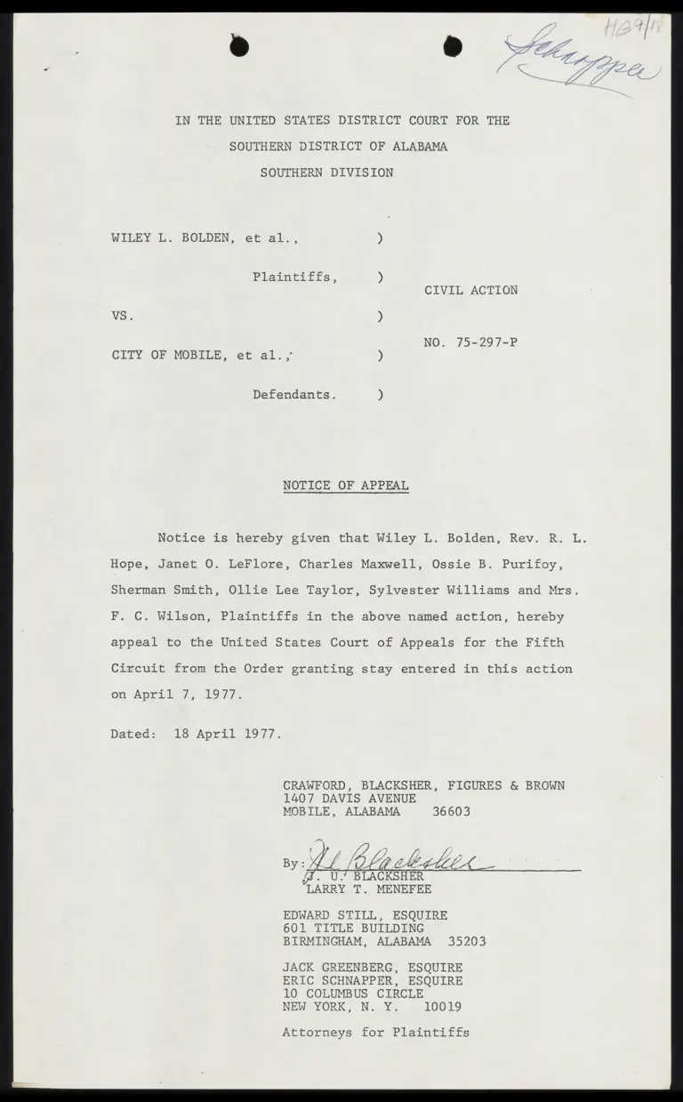 Notice of Appeal preview