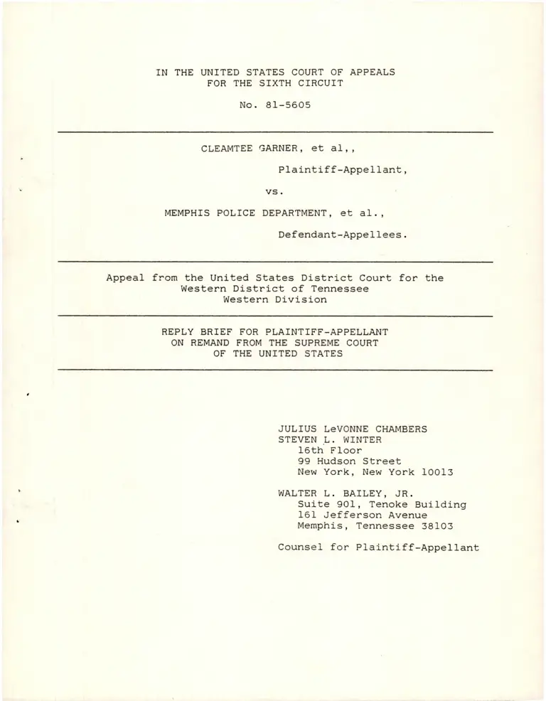 Reply Brief for Plaintiff-Appellant on Remand from the US Supreme Court preview