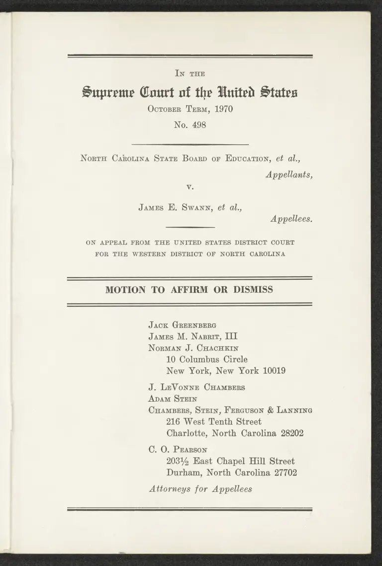 Motion to Affirm or Dismiss preview