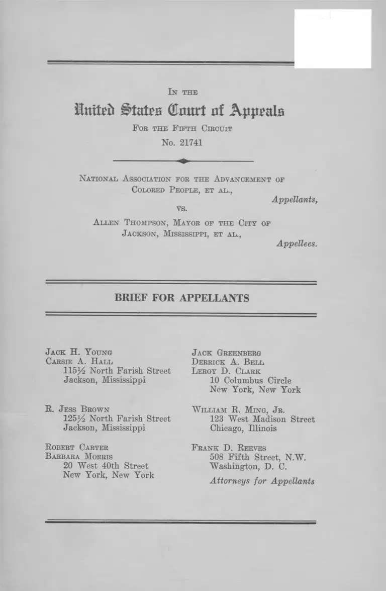 NAACP v. Thompson Brief for Appellants preview
