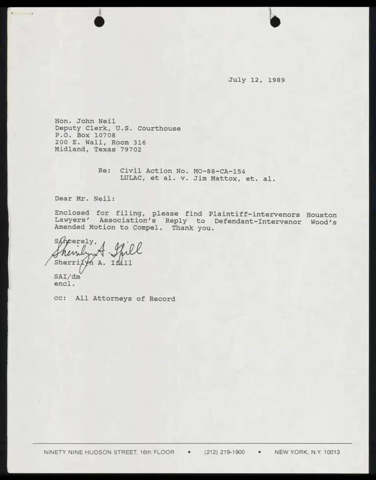 Houston Lawyers' Association's Reply to Defendant-Intervenor Wood's Amended Motion to Compel preview