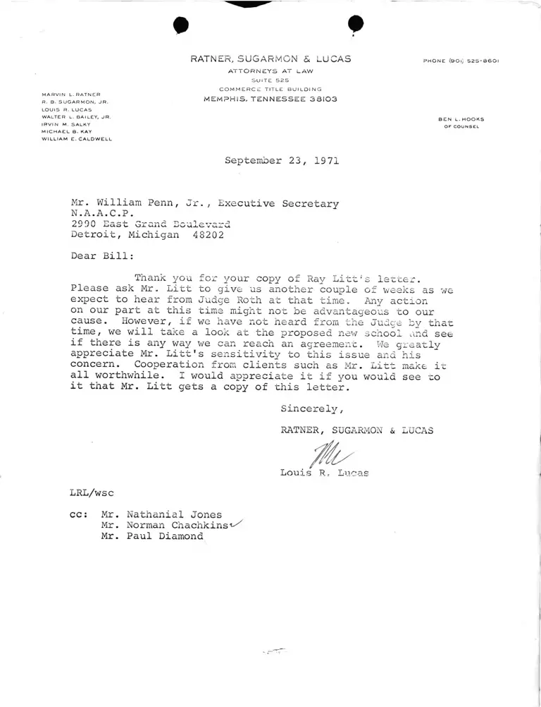 Correspondence from Lucas to Penn preview