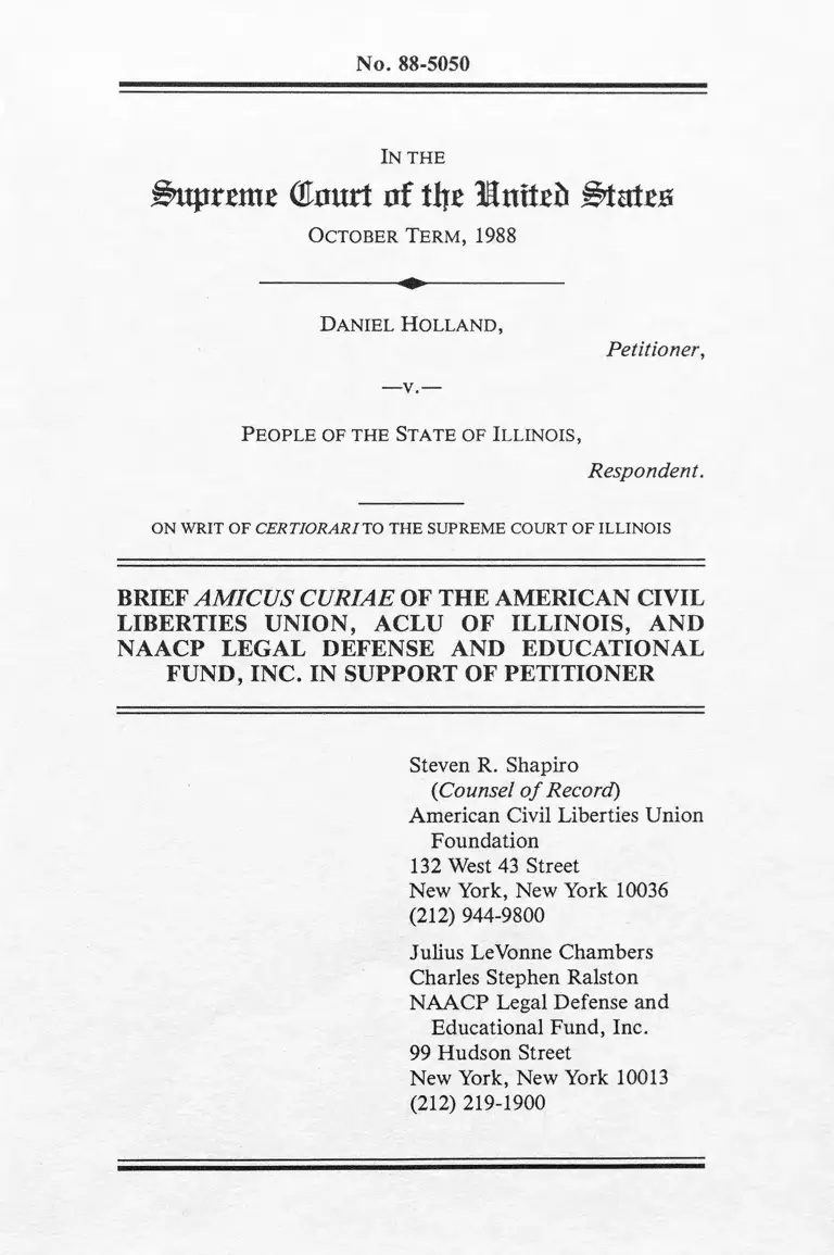 Holland v. People of Illinois Brief Amicus Curiae preview