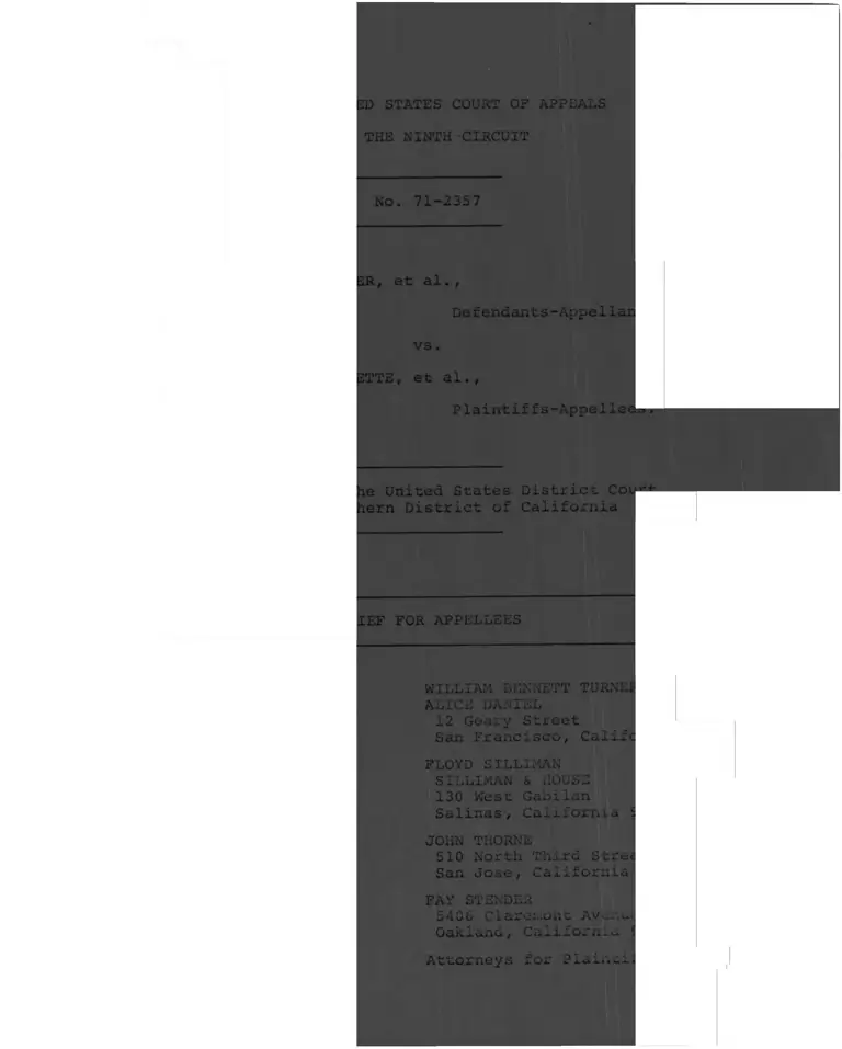Procunier v. Clutchette Brief for Appellees preview