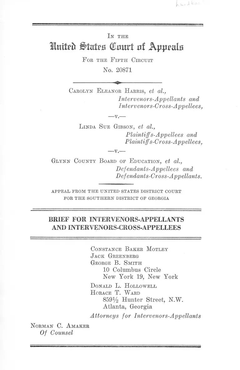 Harris v. Gibson Brief for Intervenors-Appellants and Intervenors-Cross-Appellees preview