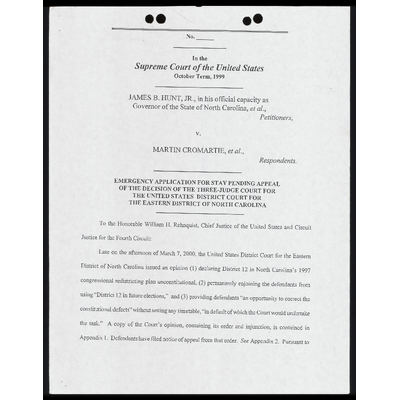 Emergency Application for Stay Pending Appeal of the Decision of the Three-Judge Court preview
