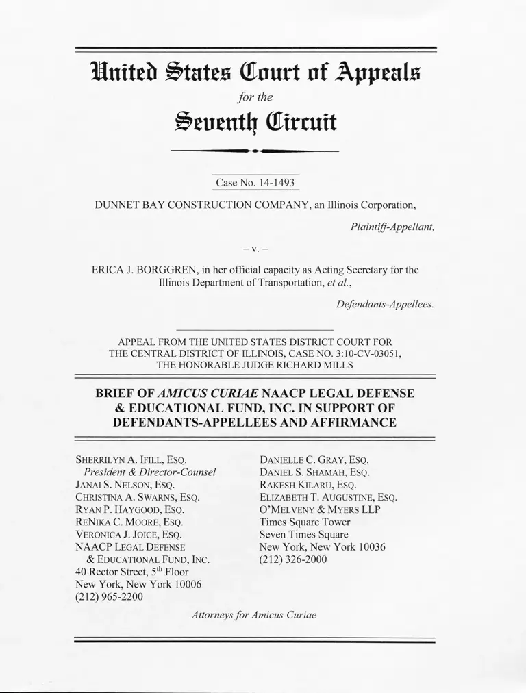 Dunnet Bay Construction Company v. Borggren Brief of Amicus Curiae in Support of Defendants-Appellees and Affirmance preview