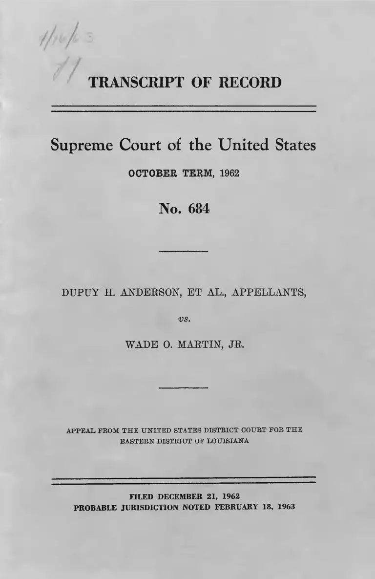 Anderson v. Martin Transcript of Record preview