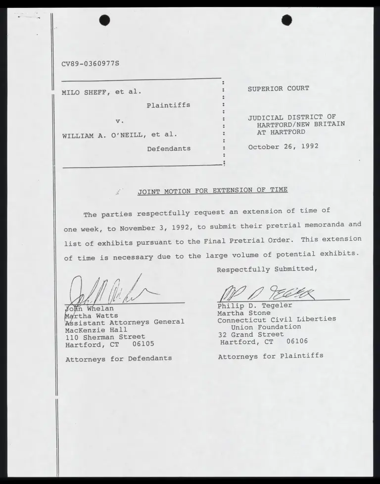 Motion for Extension of Time; Objection to Motion to Compel Discovery, Notice and Response to Request for Production of Documents preview