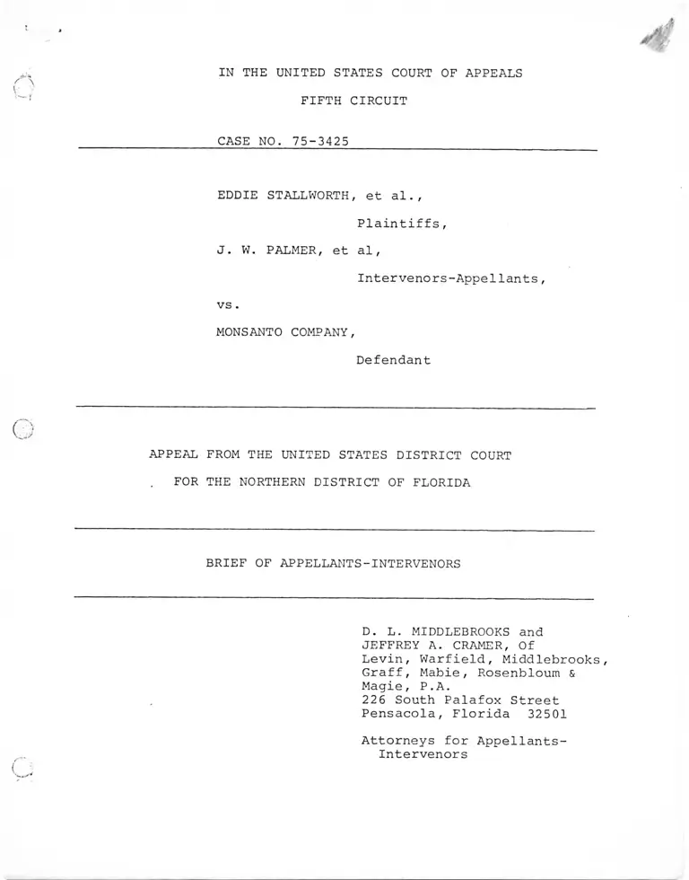 Stallworth v. Monsanto Company Brief of Appellants-Intervenors preview
