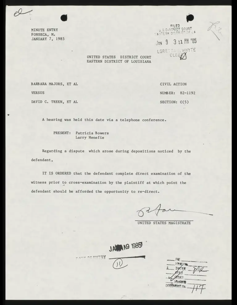 Minute Entry preview