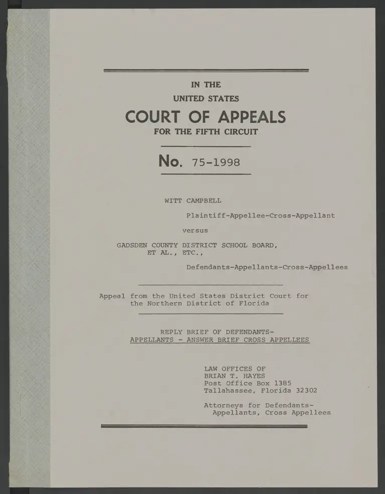 Reply Brief of Defendants-Appellants - Answer Brief Cross Appellees preview