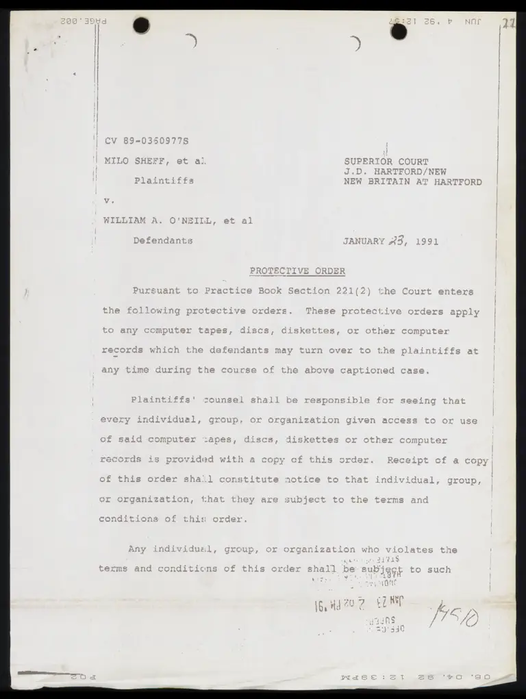 Protective Order preview