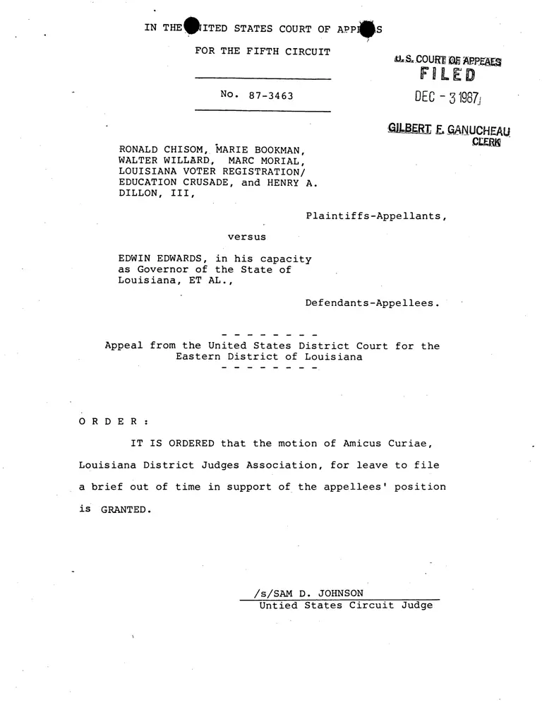 Order Granting Motion of Amicus Curiae preview