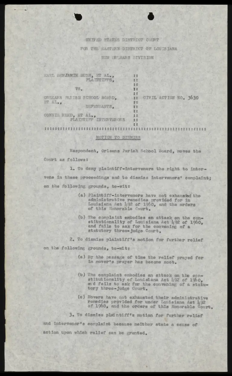 Motion to Dismiss preview