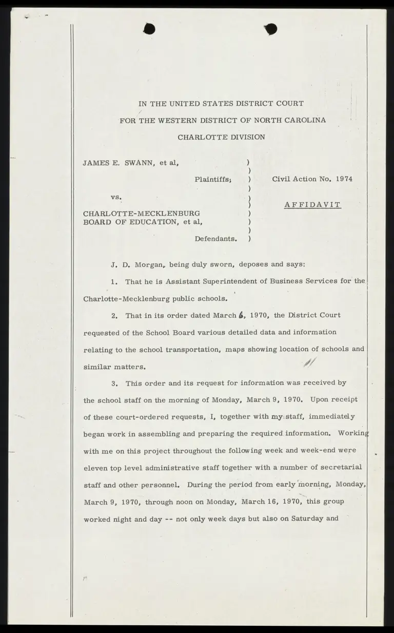 Affidavit of J.D. Morgan preview