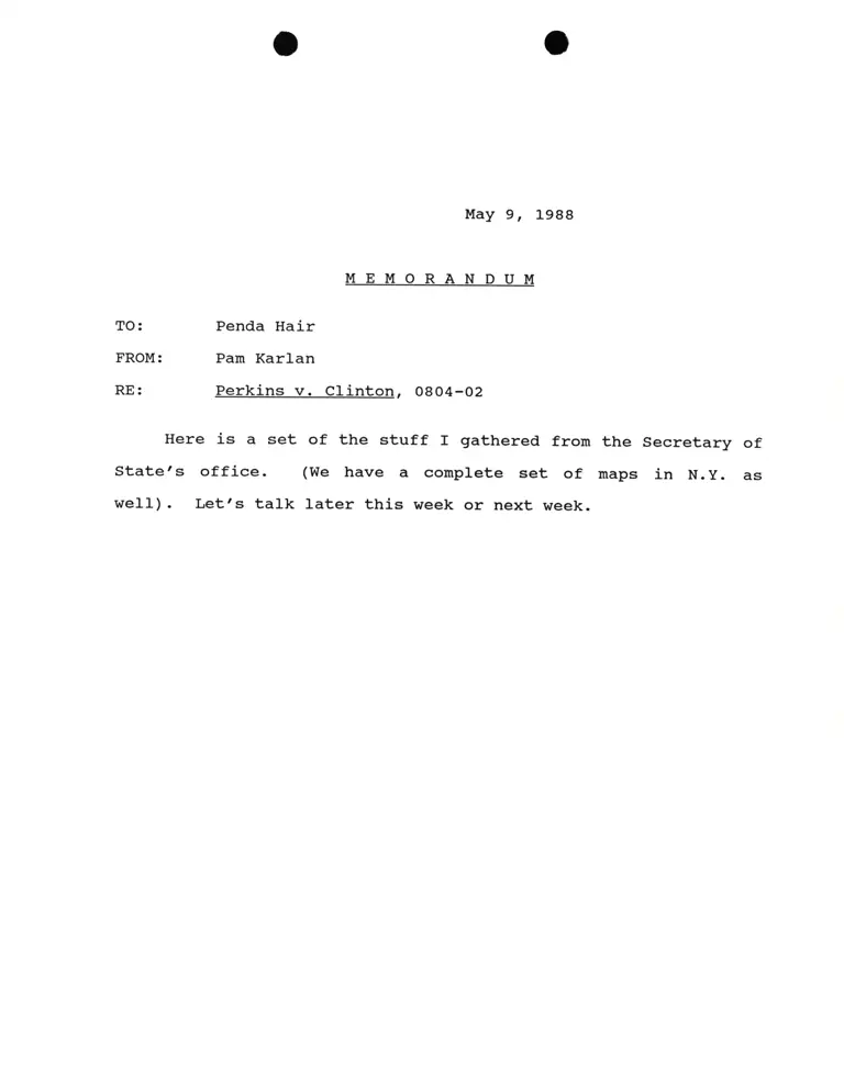 Memorandum from Pamela Karlan to Penda Hair preview