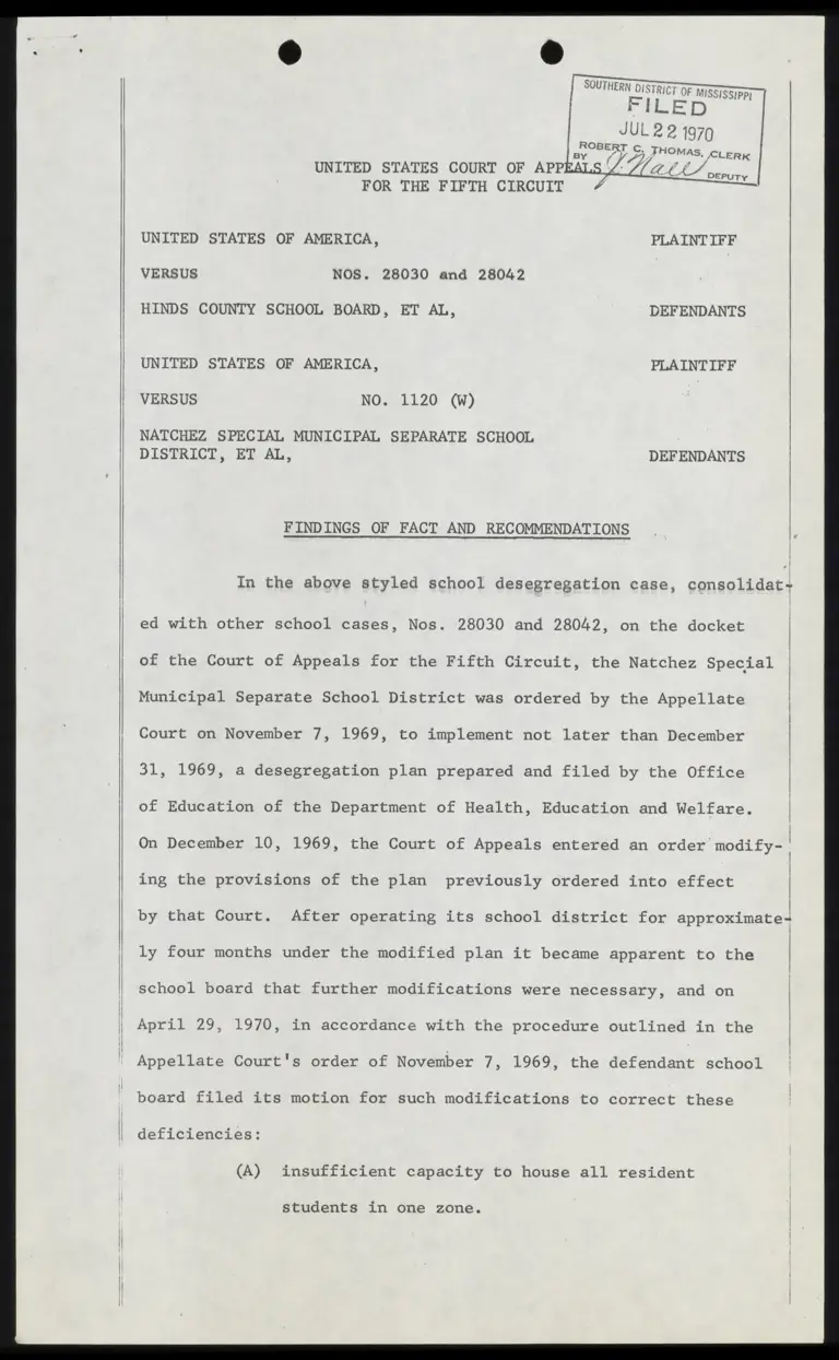 Findings of Fact and Recommendations preview
