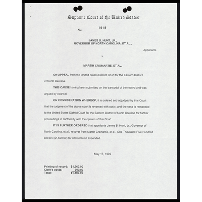 Order for Recovery of Costs and Remanding of Case preview