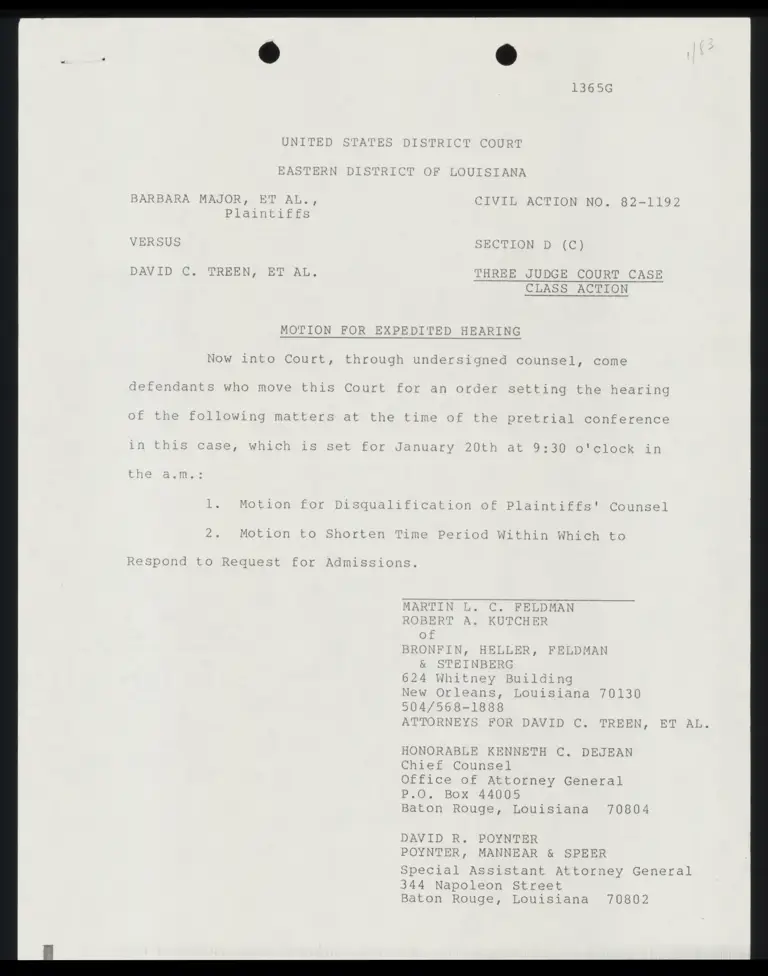 Motion for Expedited Hearing preview