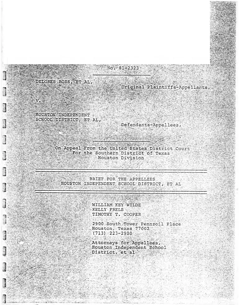 Ross v. Houston Independent School Brief for Appellees preview