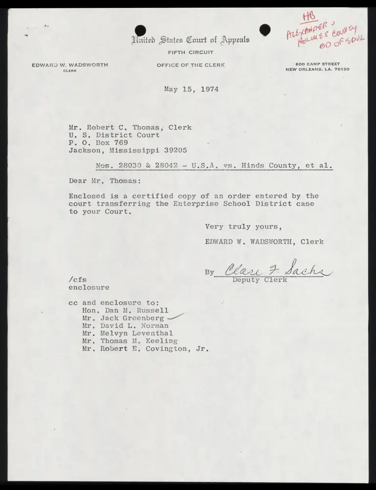 Order Transferring Enterprise District Case preview