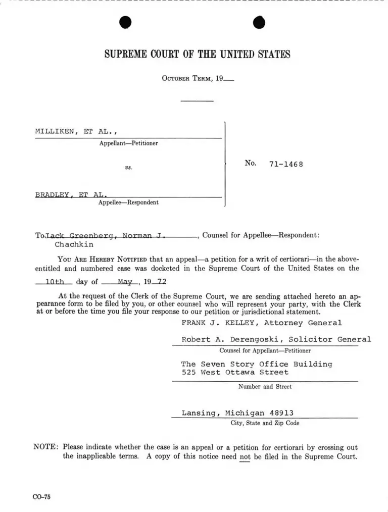 Supreme Court Notice of Appeal preview