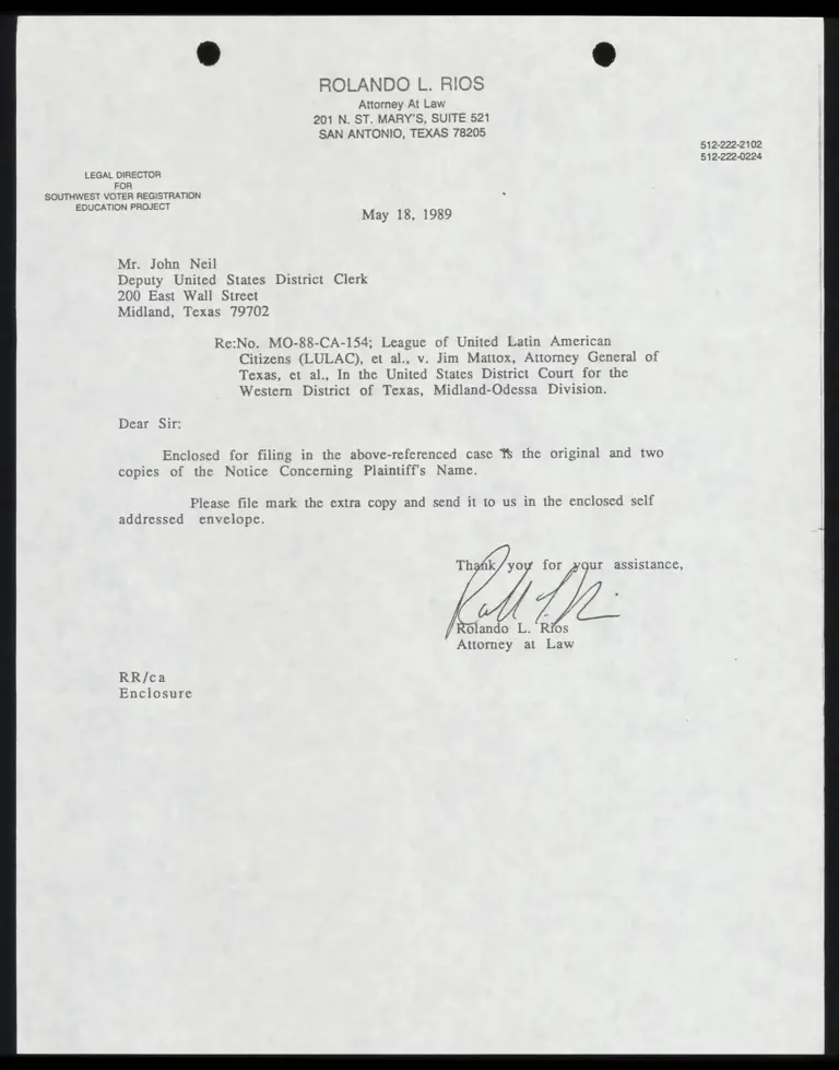 Notice Concerning Plaintiffs' Name preview