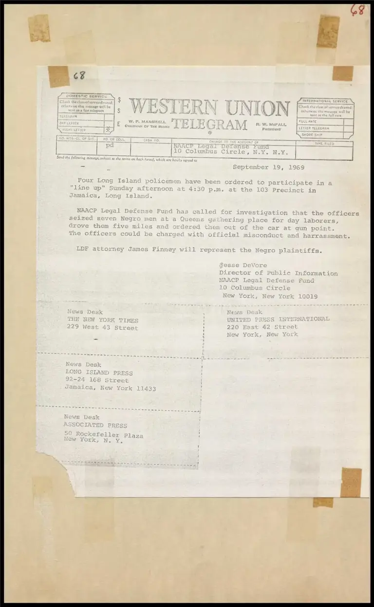 Investigation Against Long Island Police "Line Up" (Telegram) preview