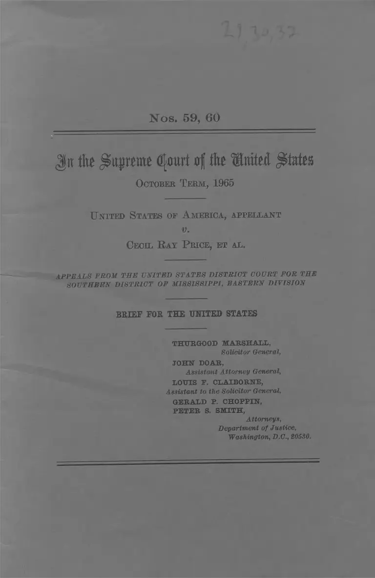 United States v. Price Brief for Appellant preview