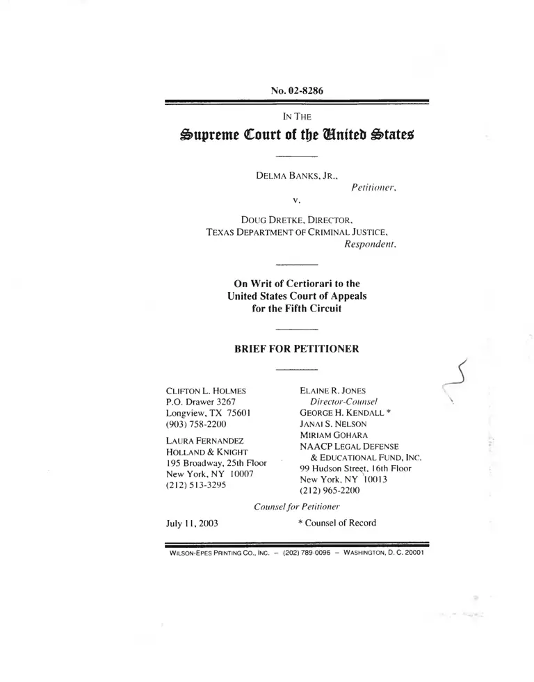 Banks v. Dretke Brief for Petitioner preview