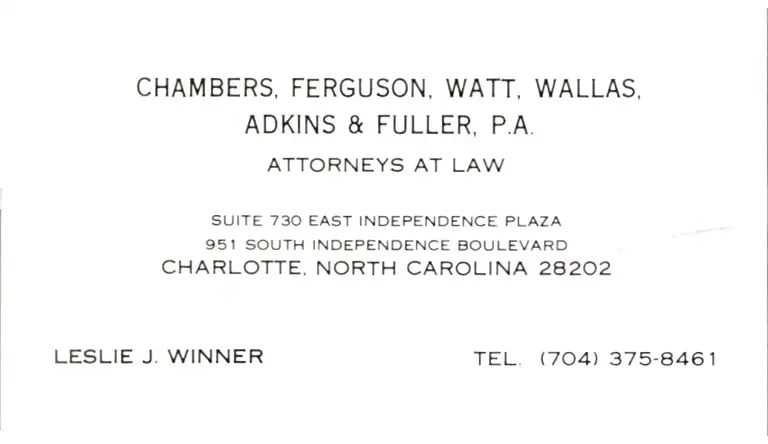 Leslie J Winner Business Card preview