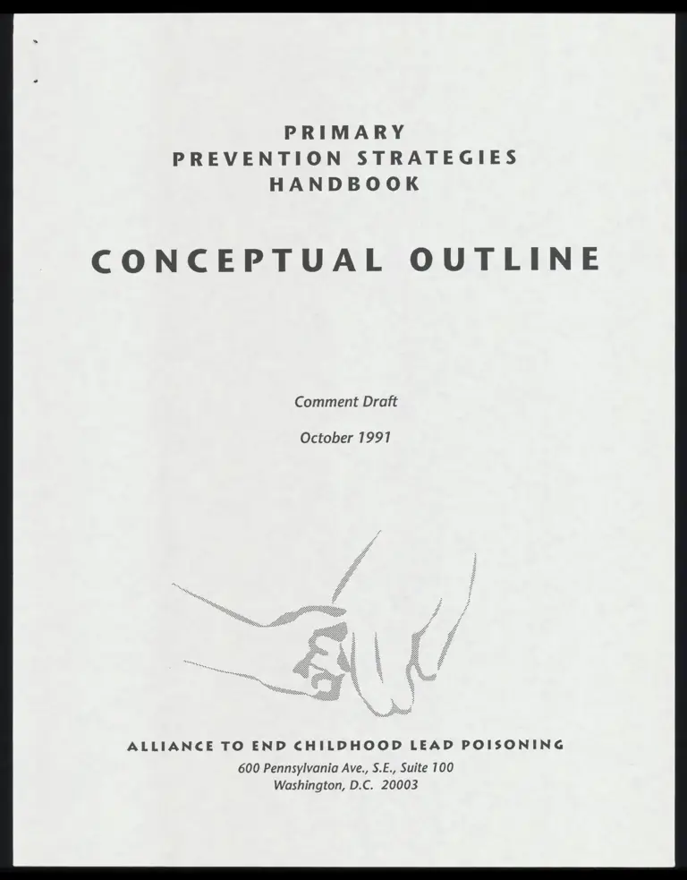 Primary Prevention Strategies Handbook: Conceptual Outline Comment (Draft) preview