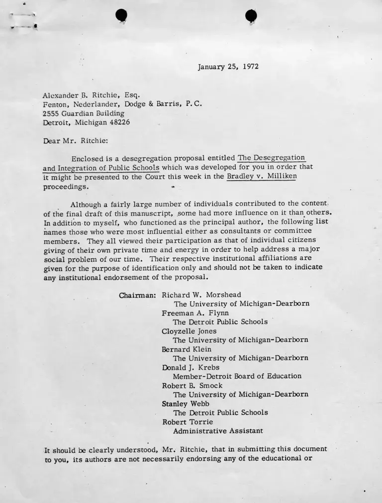 Proposal for The Desegregation and Integration of Public Schools preview